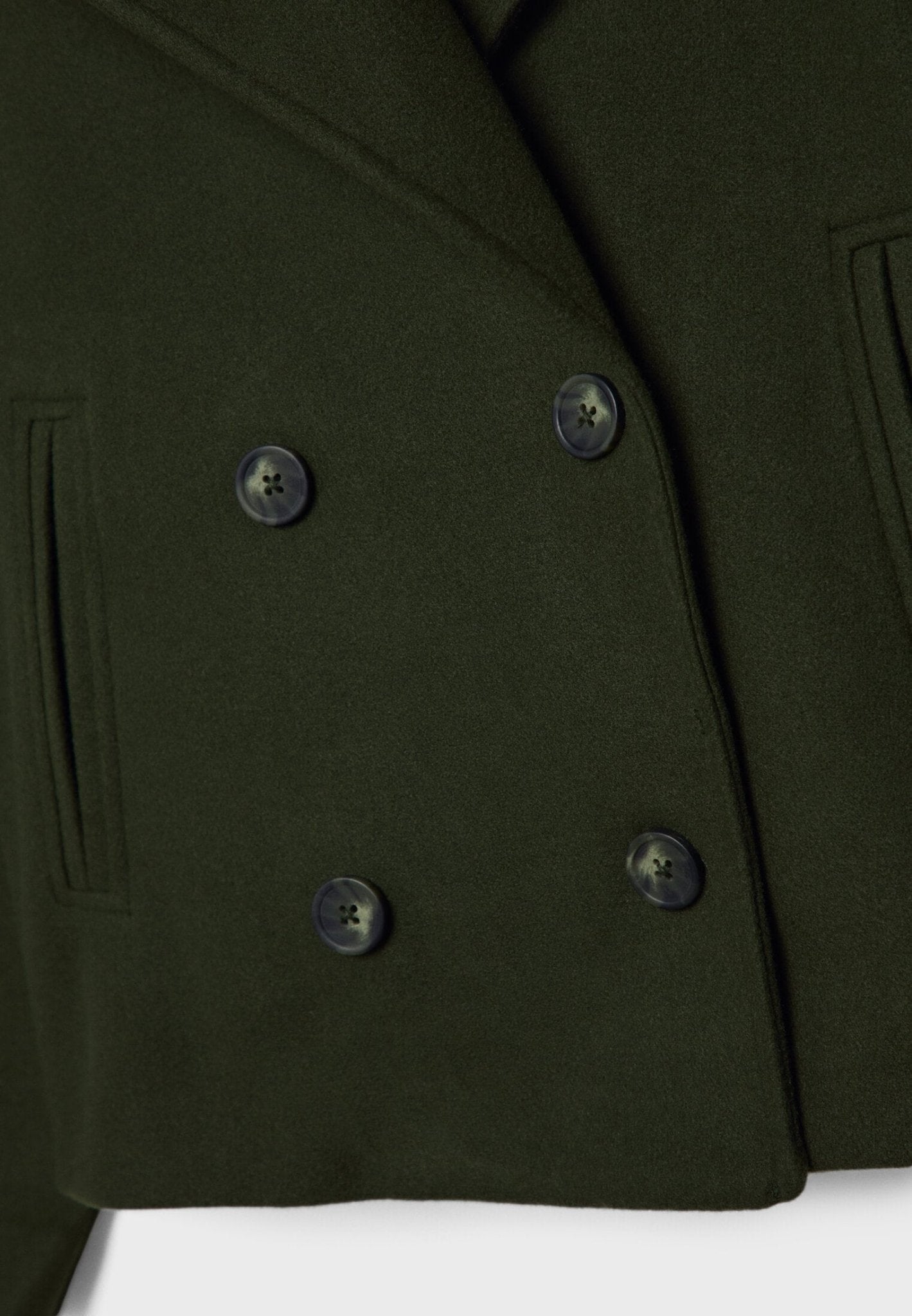 Veste mi-saison pour femme | Veste courte à double boutonnage et col