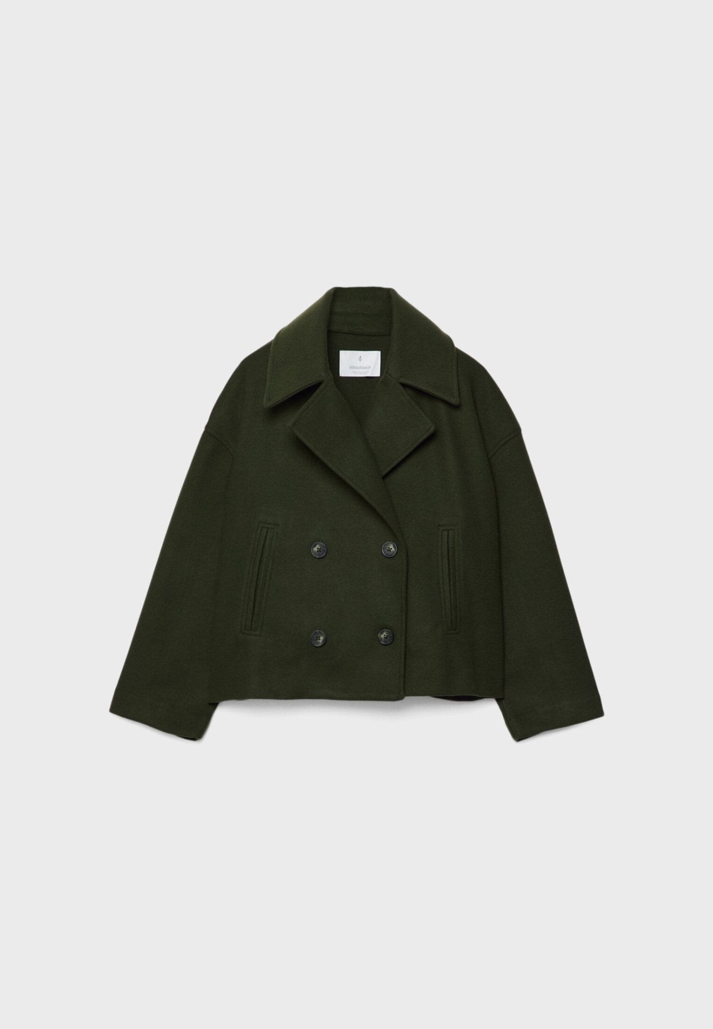 Veste mi-saison pour femme | Veste courte à double boutonnage et col