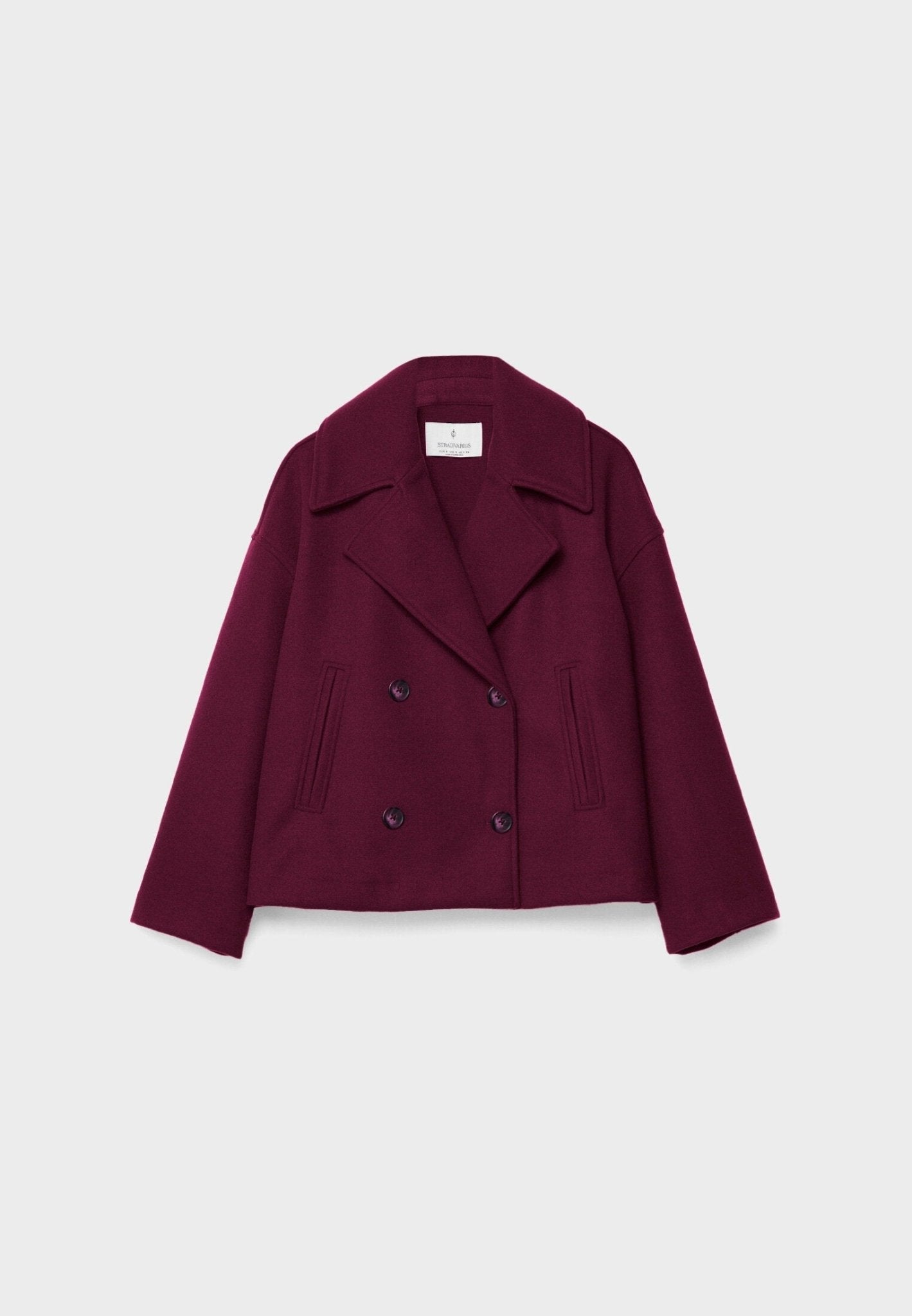 Veste mi-saison pour femme | Veste courte à double boutonnage et col