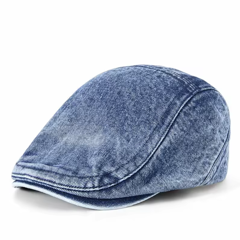 NordLoom | Jeans flatcap med vintage-look