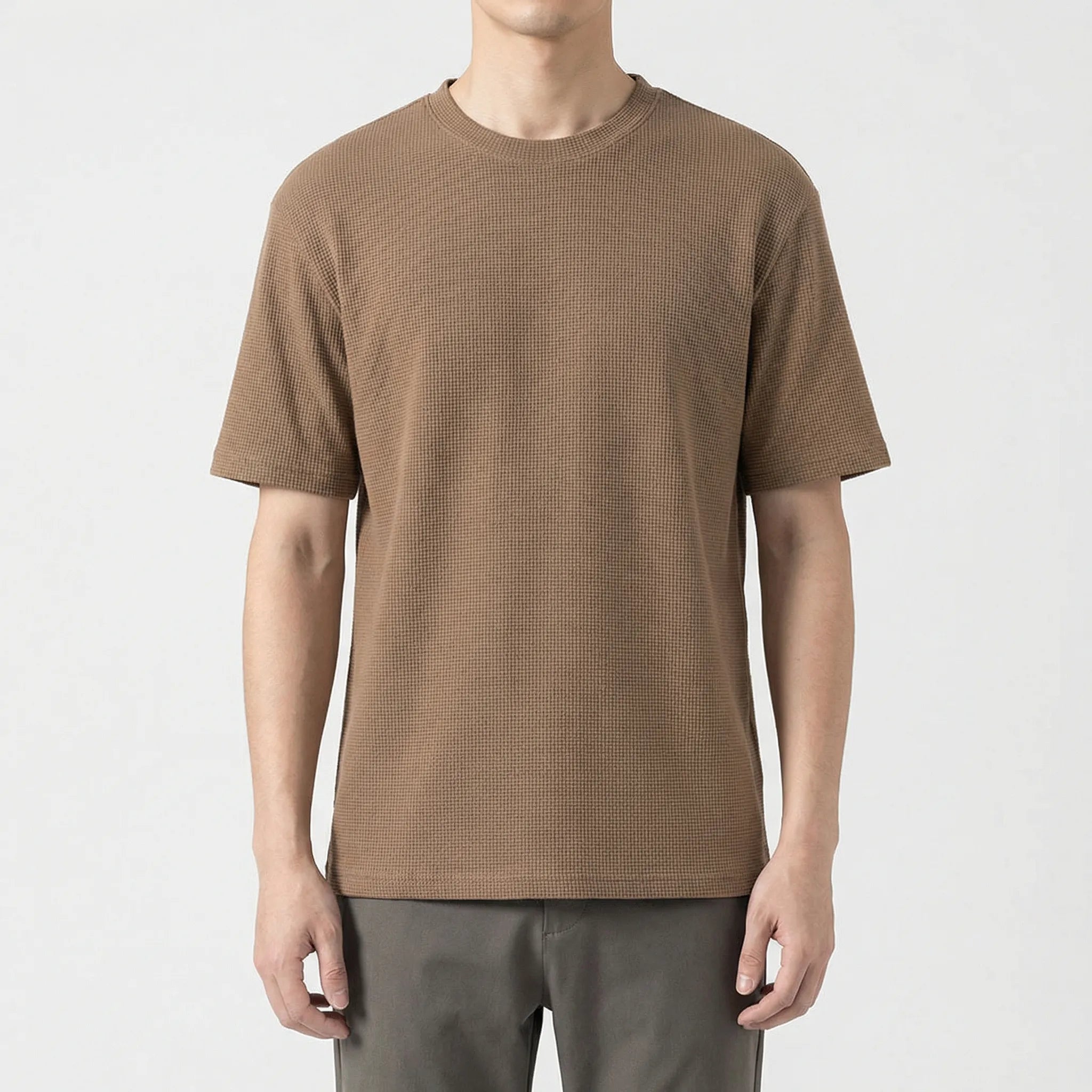 Premium T-shirt med Vaffelstruktur
