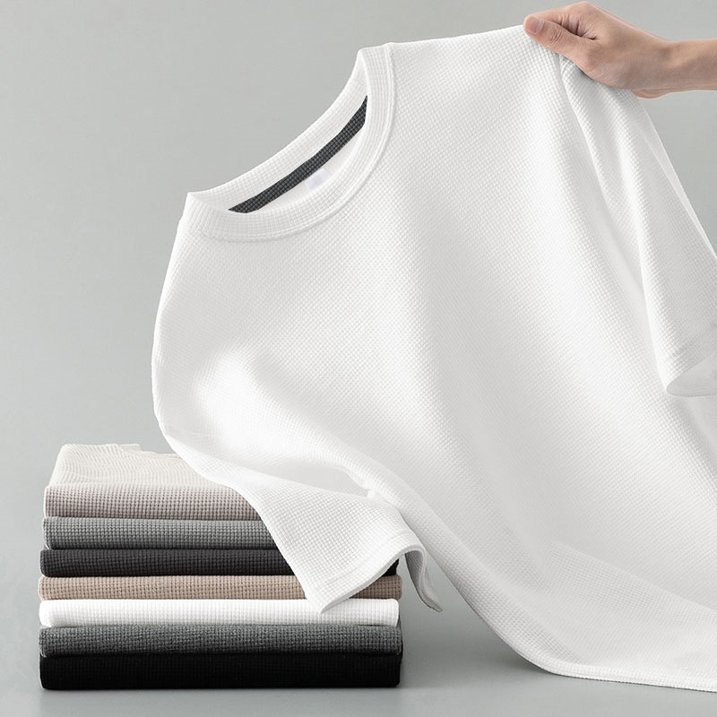 Premium T-shirt med Vaffelstruktur