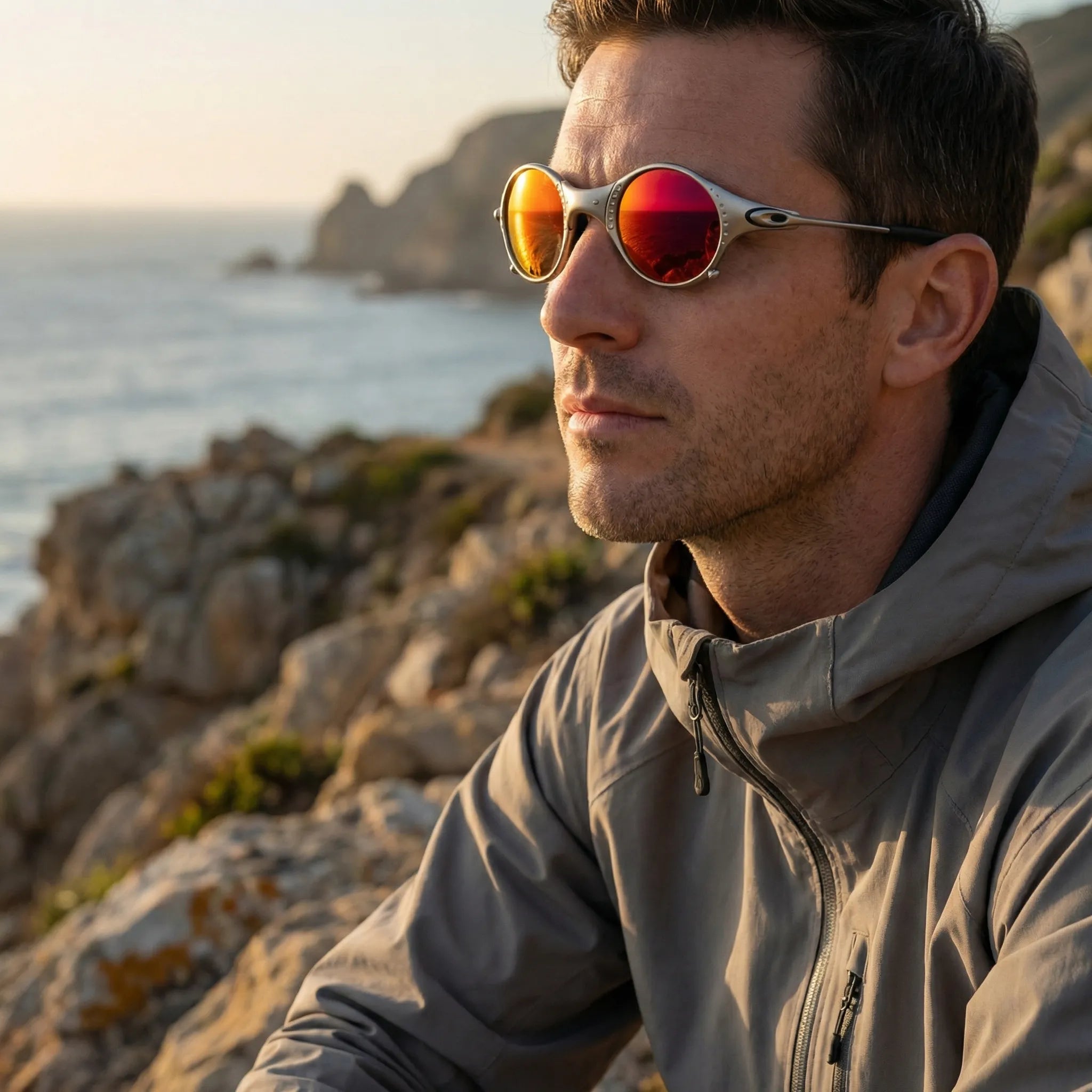 Lunettes de soleil rondes de sport au look vintage