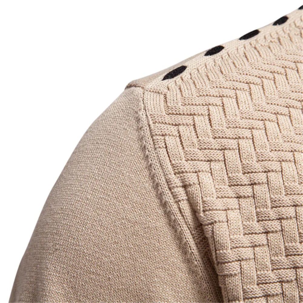 Varm herre cardigan med V-hals – komfortabel striktrøje i tidløst design