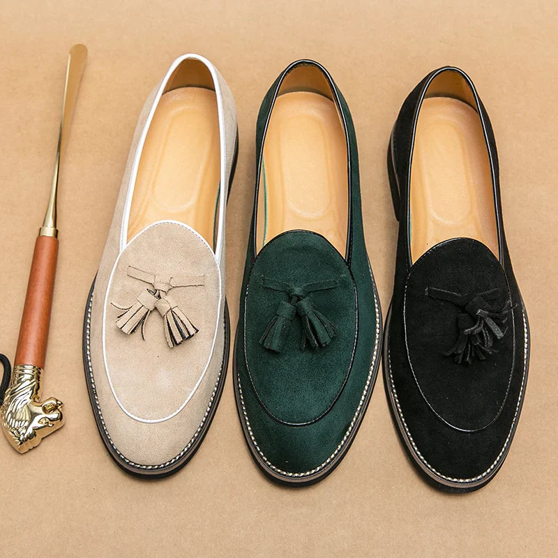 Viktor | Charles Klassiske Loafers i Ruskind