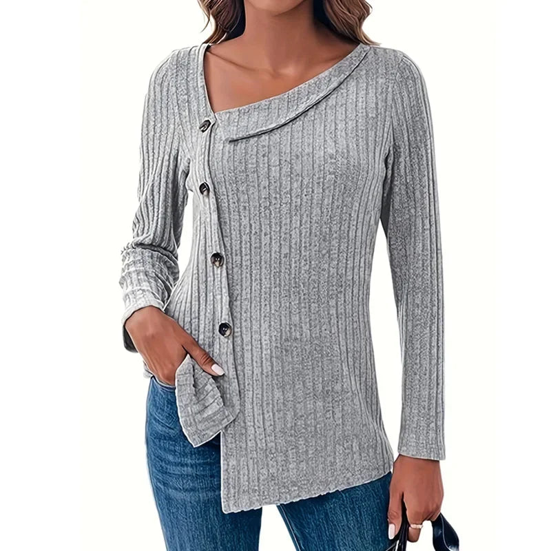 Warme dame cardigan met V-hals – comfortabel gebreid vest met tijdloze uitstraling