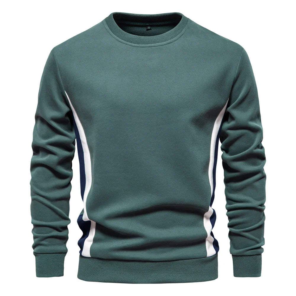 Herre – Elegant strikket sweater med rund hals
