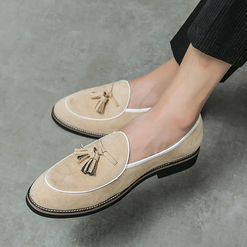 Viktor | Charles Klassiske Loafers i Ruskind