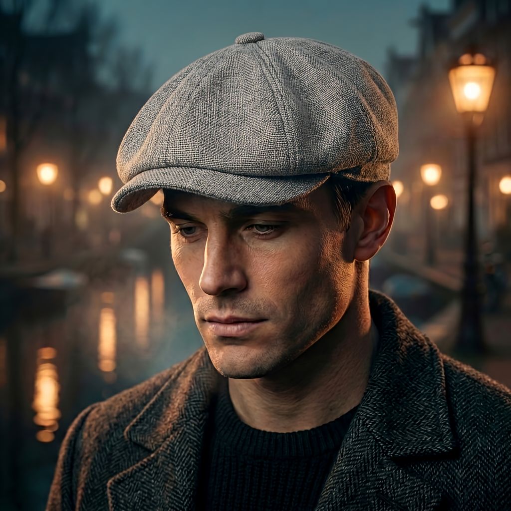 Casquette plate vintage Shelby | Casquette de livreur classique au style rétro