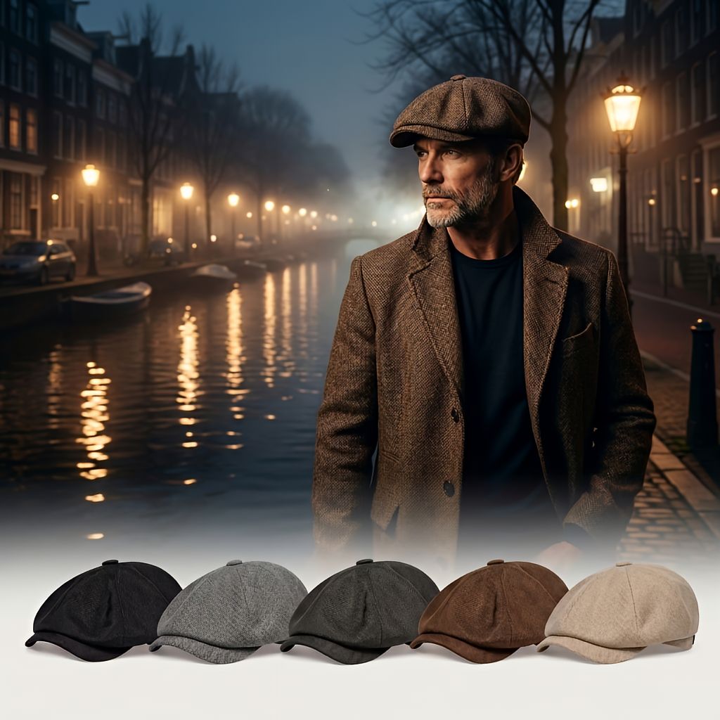 Casquette plate vintage Shelby | Casquette de livreur classique au style rétro