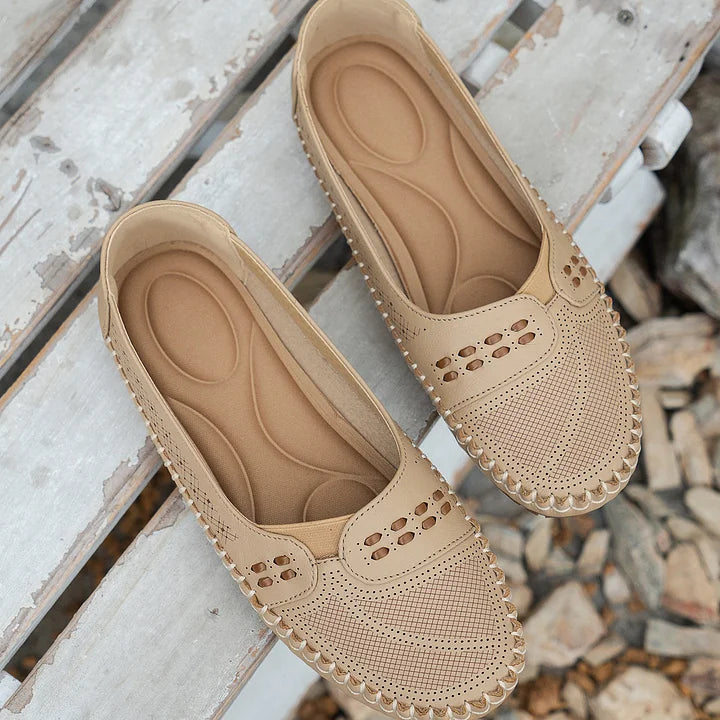 Slip-on sko dame | Komfort sko med perforering