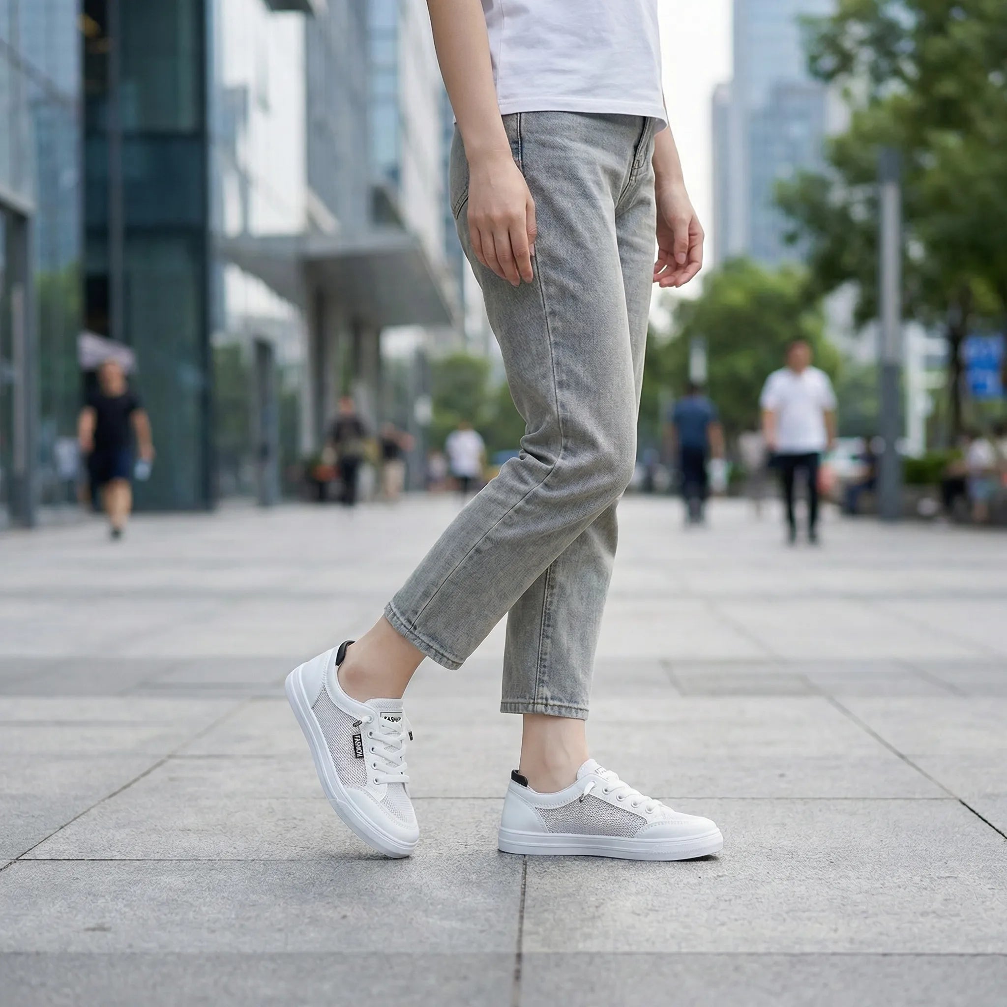 Sneakers dame | Lav sneaker med åndbart mesh