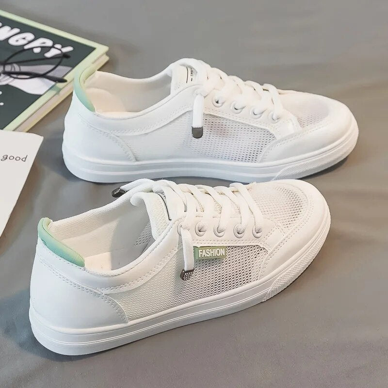 Sneakers dame | Lav sneaker med åndbart mesh