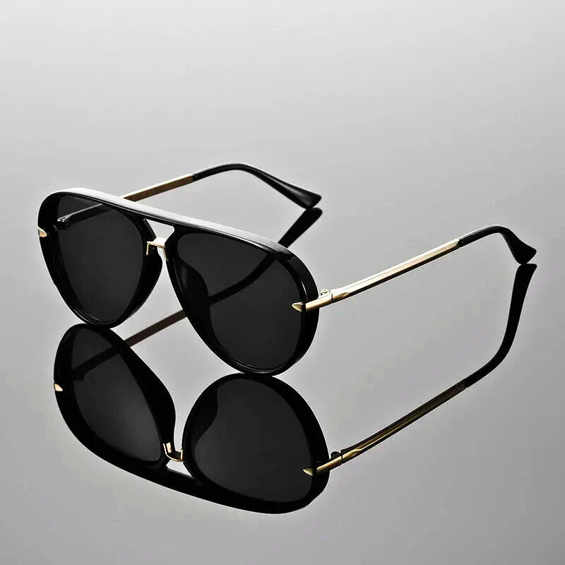 Lunettes de soleil | Modèle aviateur avec verres verts et protection UV400