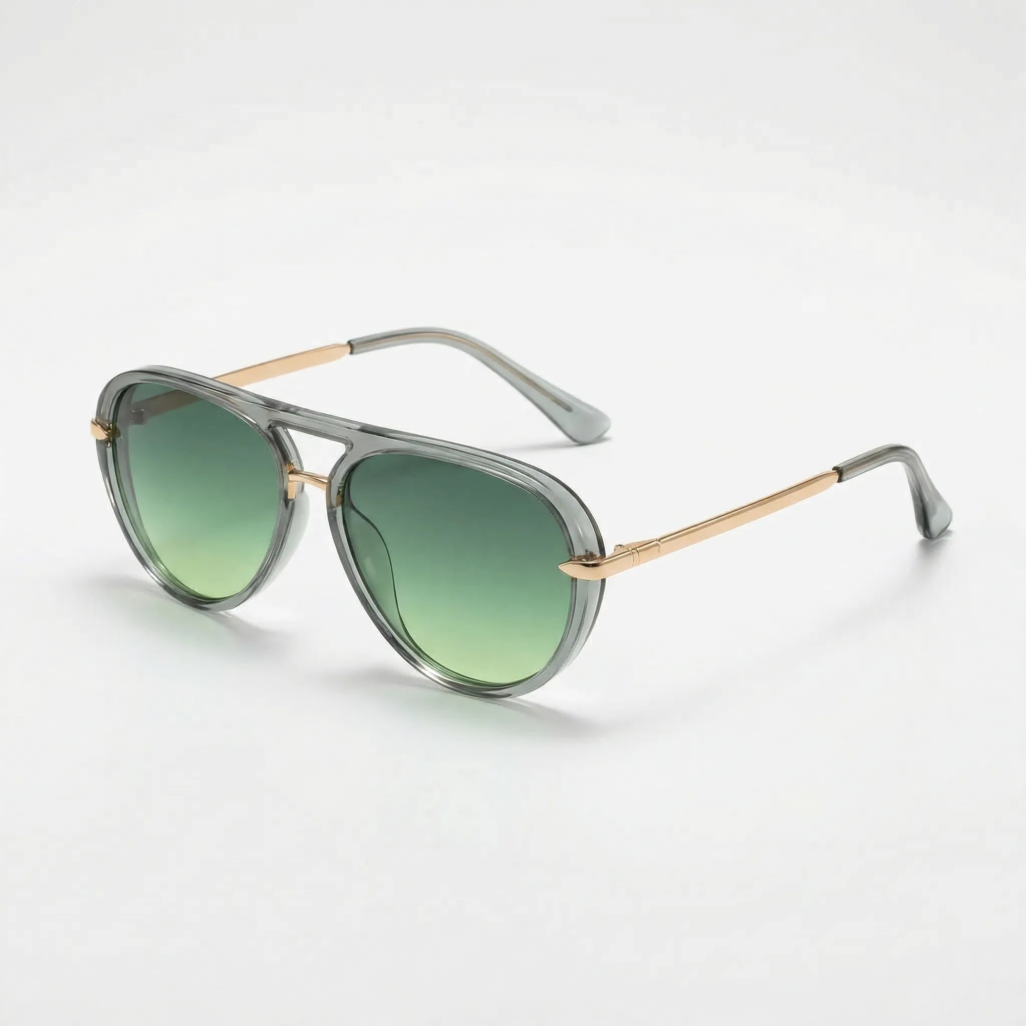 Lunettes de soleil | Modèle aviateur avec verres verts et protection UV400