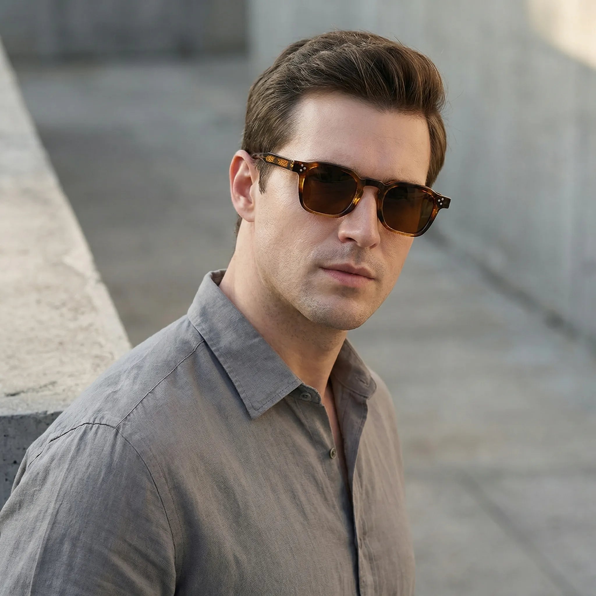 Lunettes de soleil pour homme | Lunettes de soleil rétro à verres foncés
