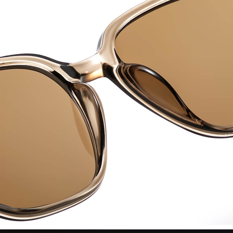 Lunettes de soleil pour homme | Monture ronde aspect bois