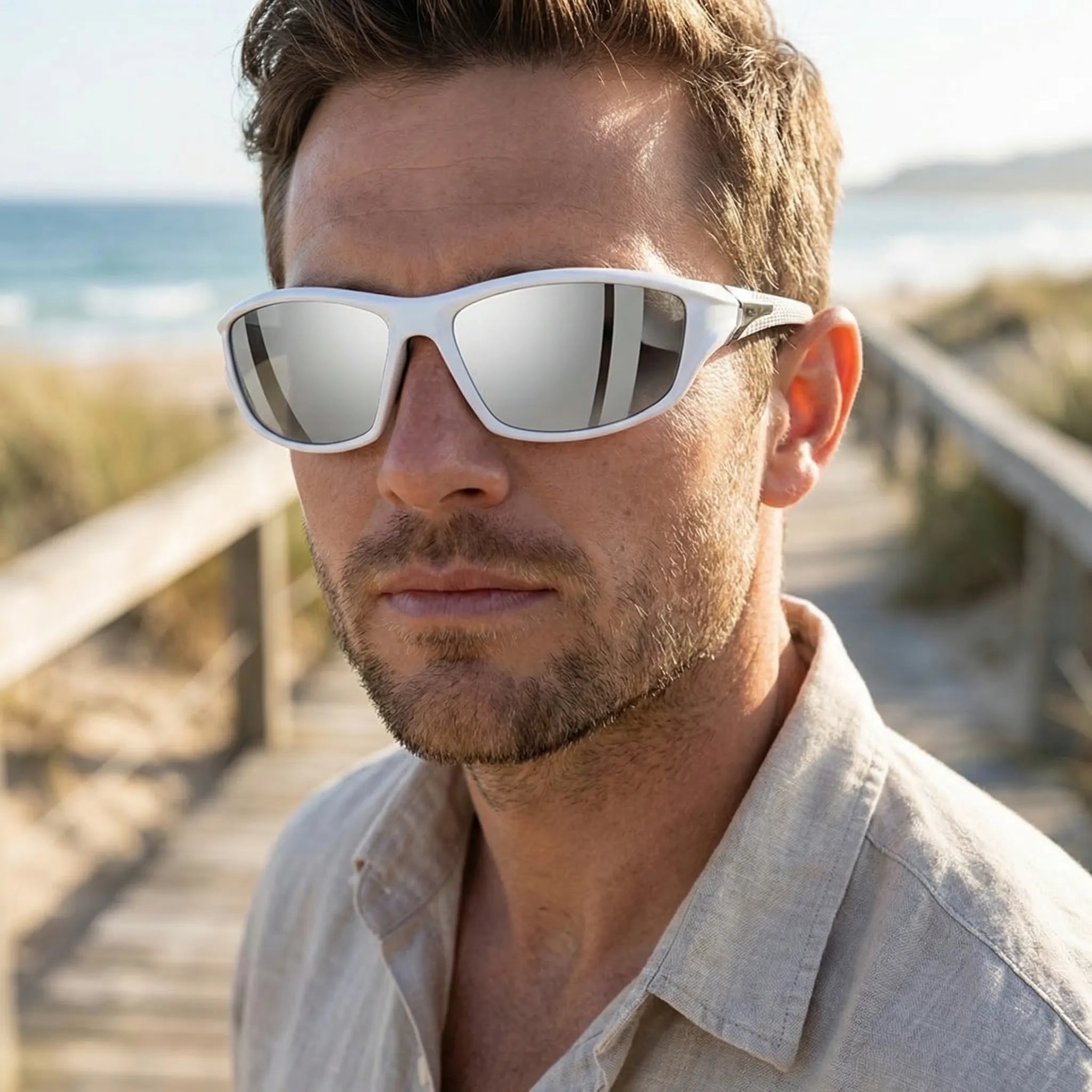 Solbriller herre | Sport solbriller med polariseret linse