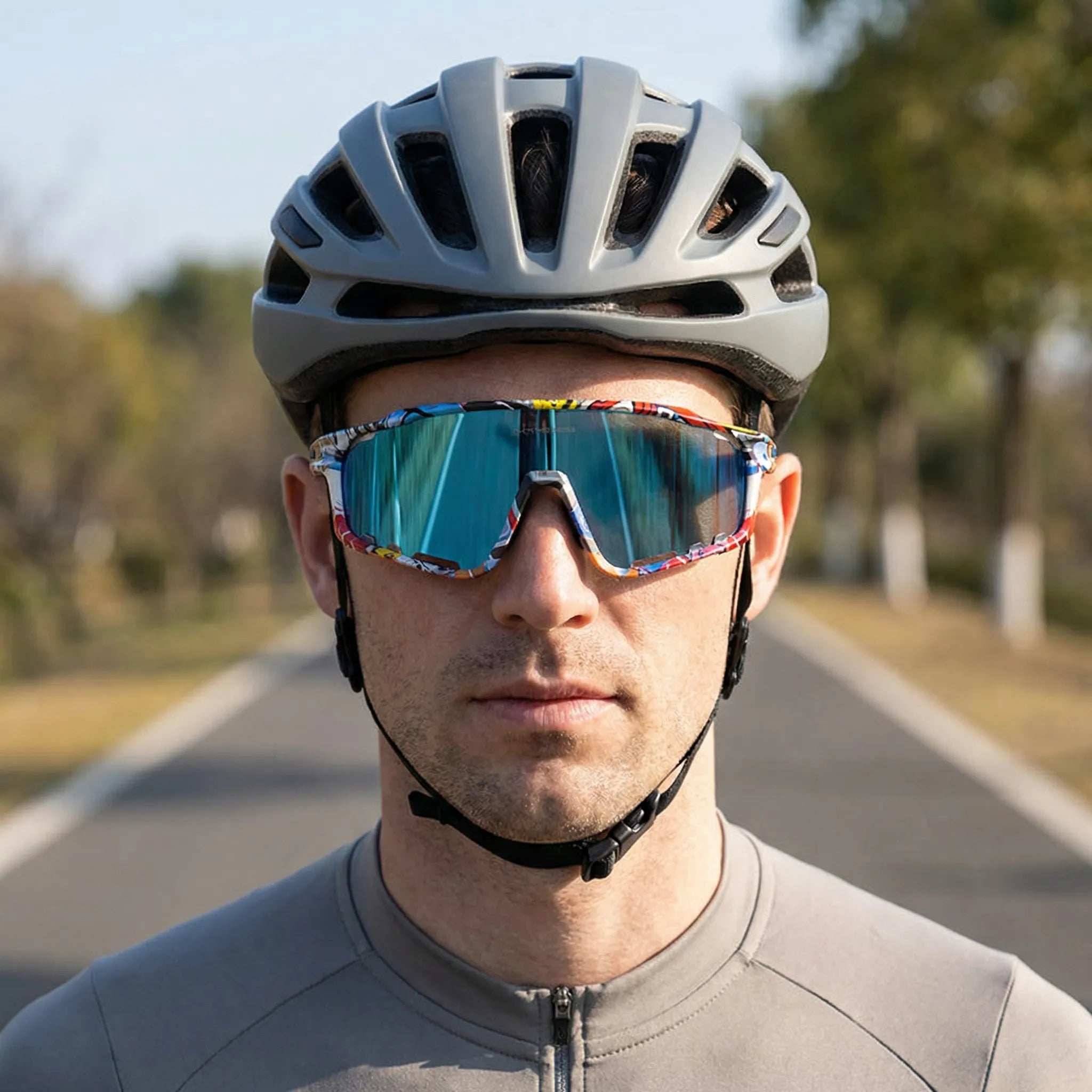 Sportssolbriller med panoramalinse