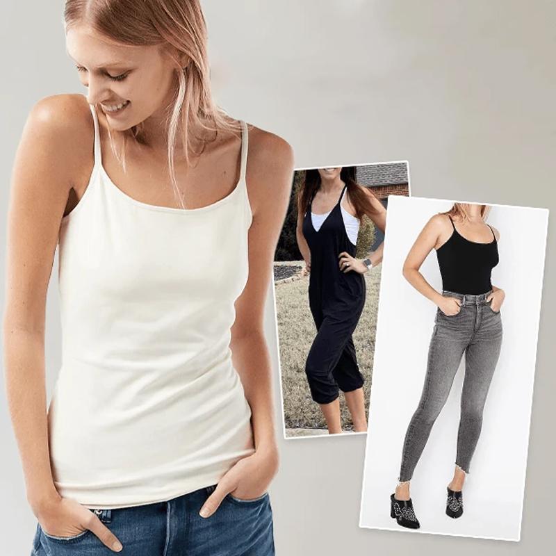 Tanktop dame | Padded top med justerbare stropper