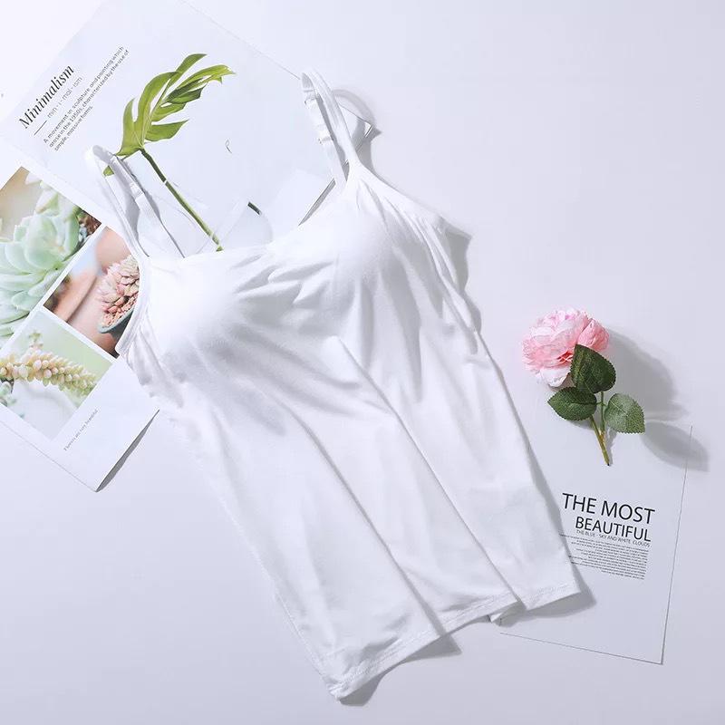 Tanktop dame | Padded top med justerbare stropper