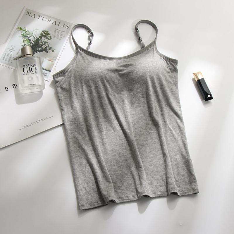 Tanktop dame | Padded top med justerbare stropper