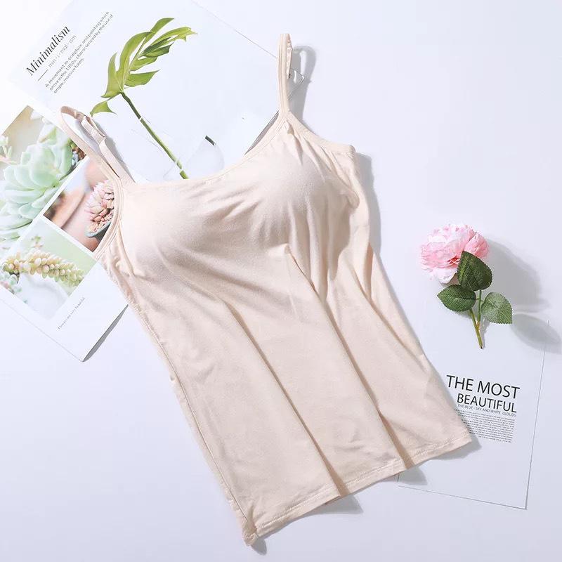 Tanktop dame | Padded top med justerbare stropper