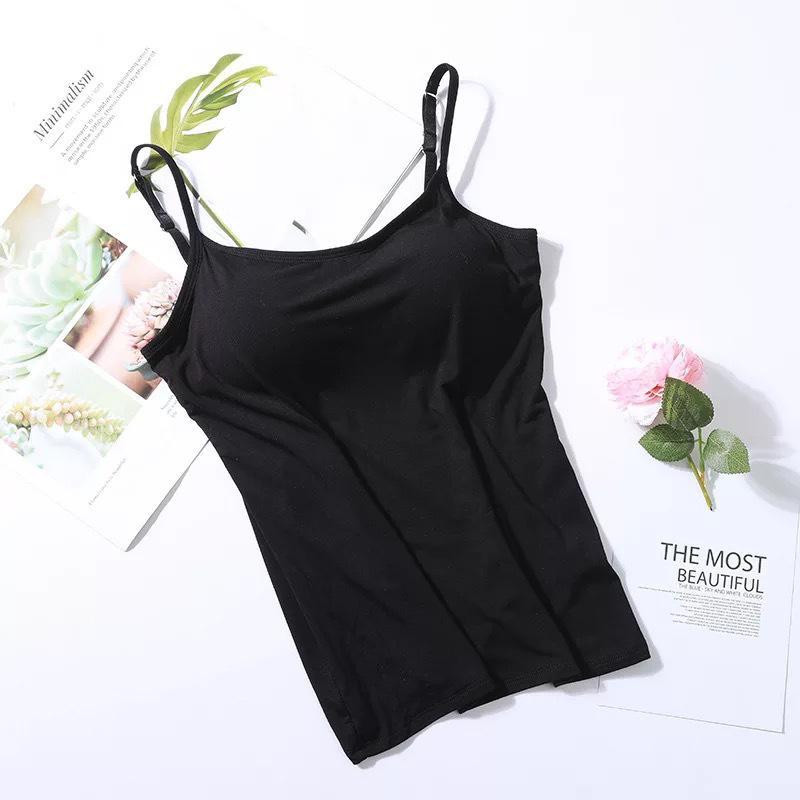 Tanktop dame | Padded top med justerbare stropper