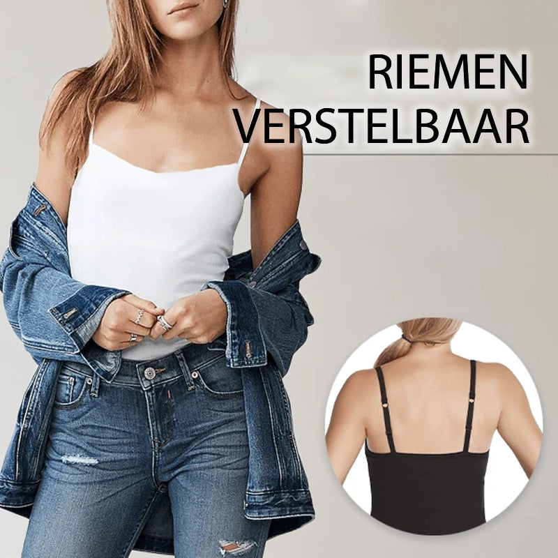Tanktop dame | Padded top med justerbare stropper