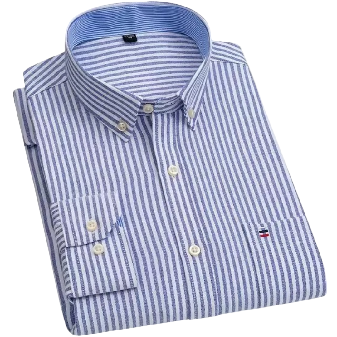 Herre skjorte | Klassisk ternet skjorte med lange ærmer