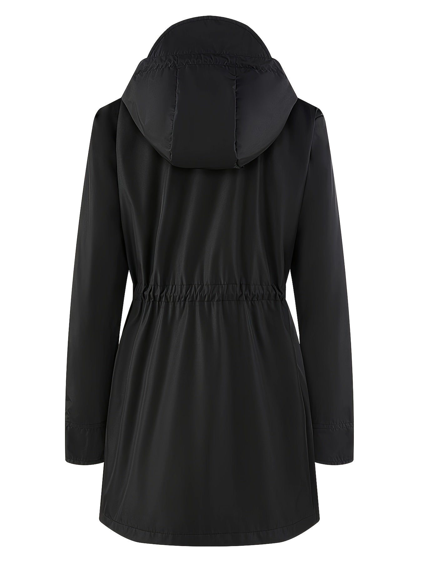 Dame jakke | Parka med hætte og justerbar talje