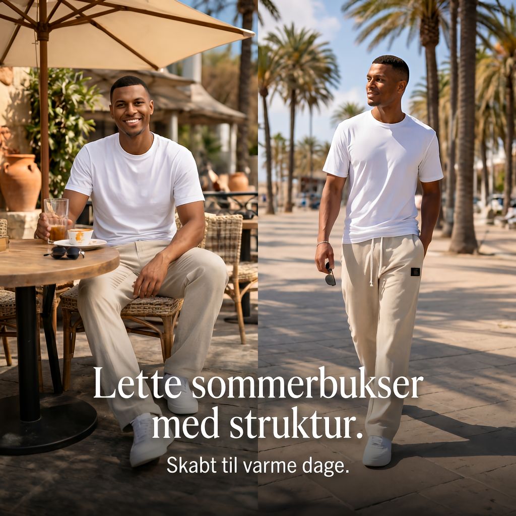 Afslappede bukser til mænd med løs pasform og elastisk talje
