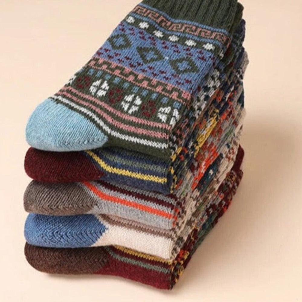 Chaussettes d'hiver anti-transpiration norvégiennes | Chaussettes unisexes de luxe pour l'hiver (lot de 5 paires)