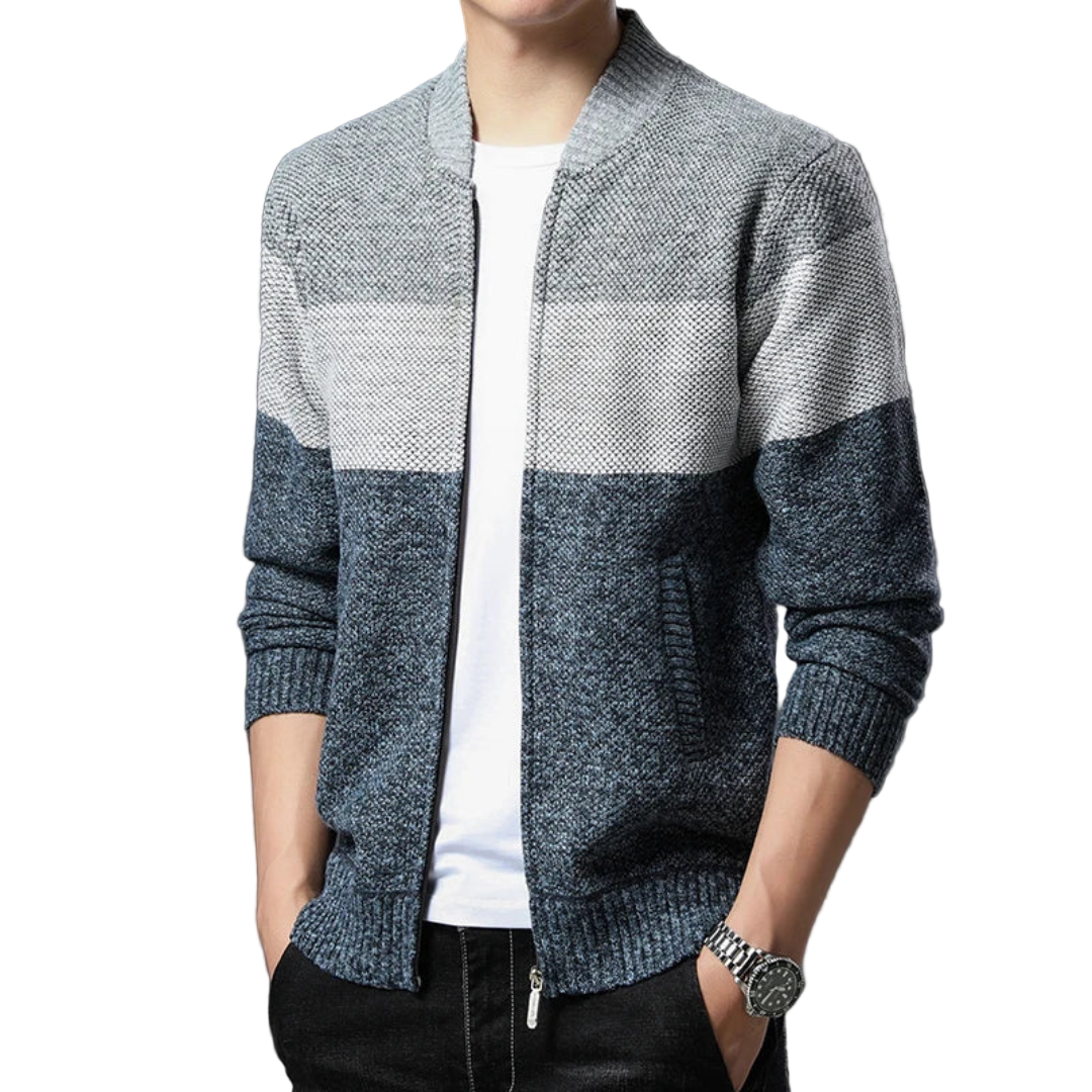 Herre cardigan | Strikket vest i klassisk stil