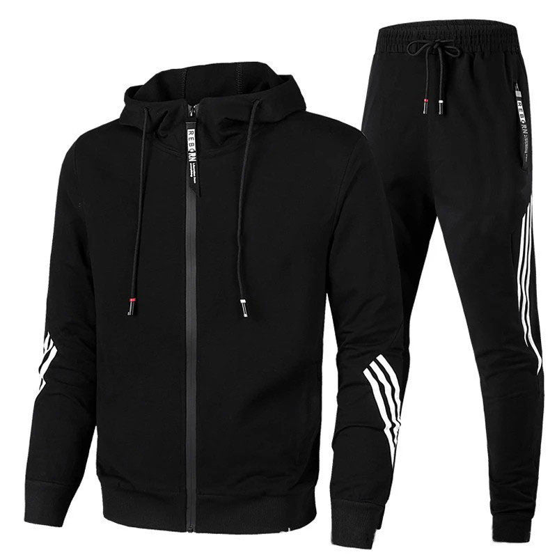 Herre træningsdragt | Hoodie sweater i sportstil