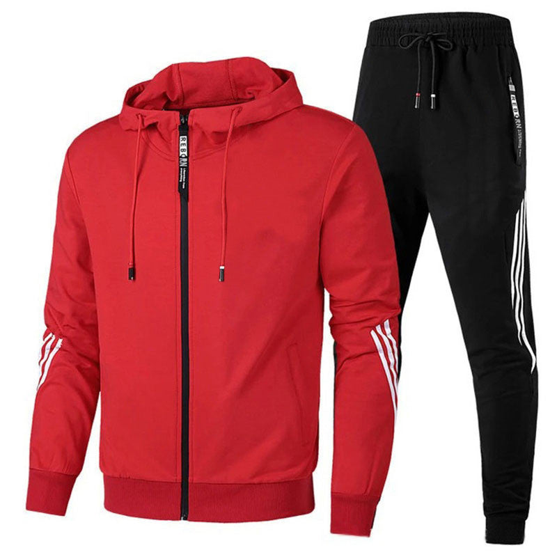 Herre træningsdragt | Hoodie sweater i sportstil