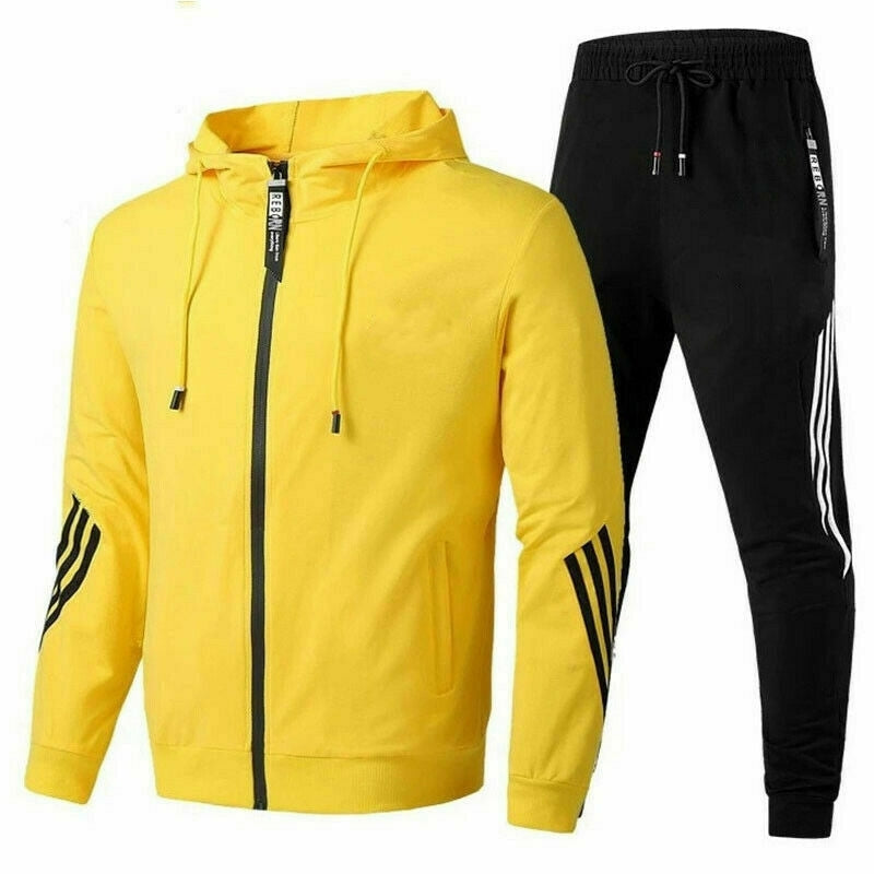 Herre træningsdragt | Hoodie sweater i sportstil