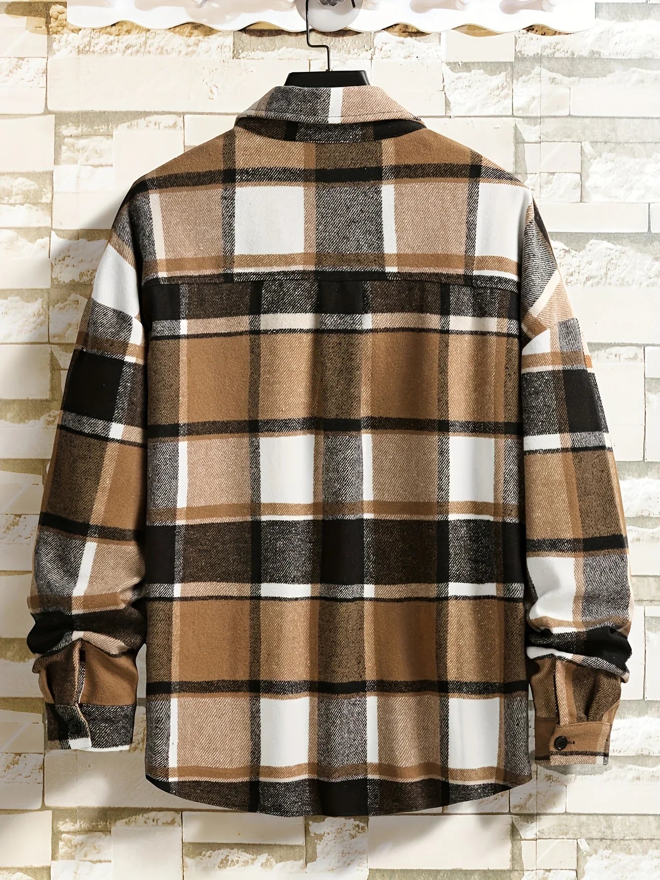 Herre skjorte | Ternet flannel skjorte med lange ærmer
