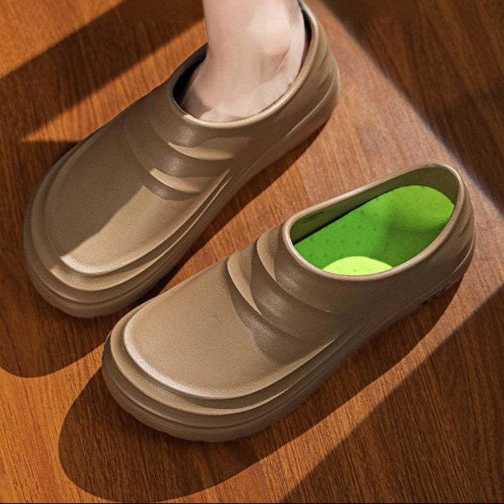 Dame sko | Clogs med platform sål og lukket tå