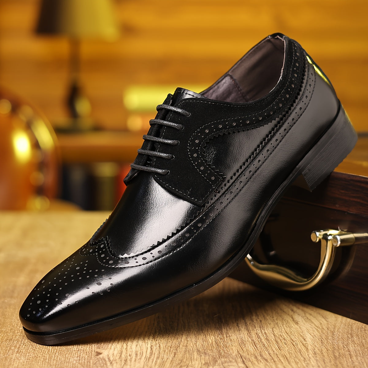 Herre dress sko | Klassiske oxford sko med brogue detaljer