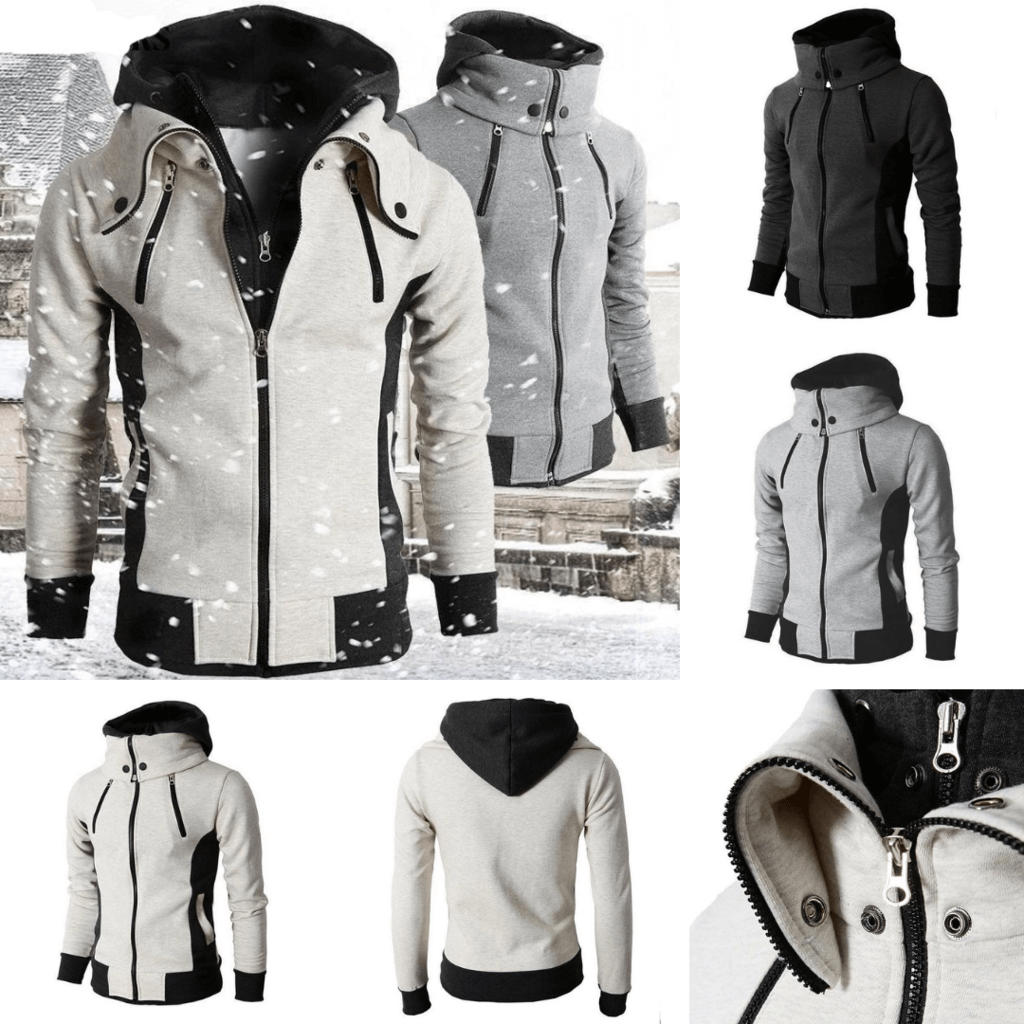 Jordan | Sporty herre-hoodie med lynlås og hætte
