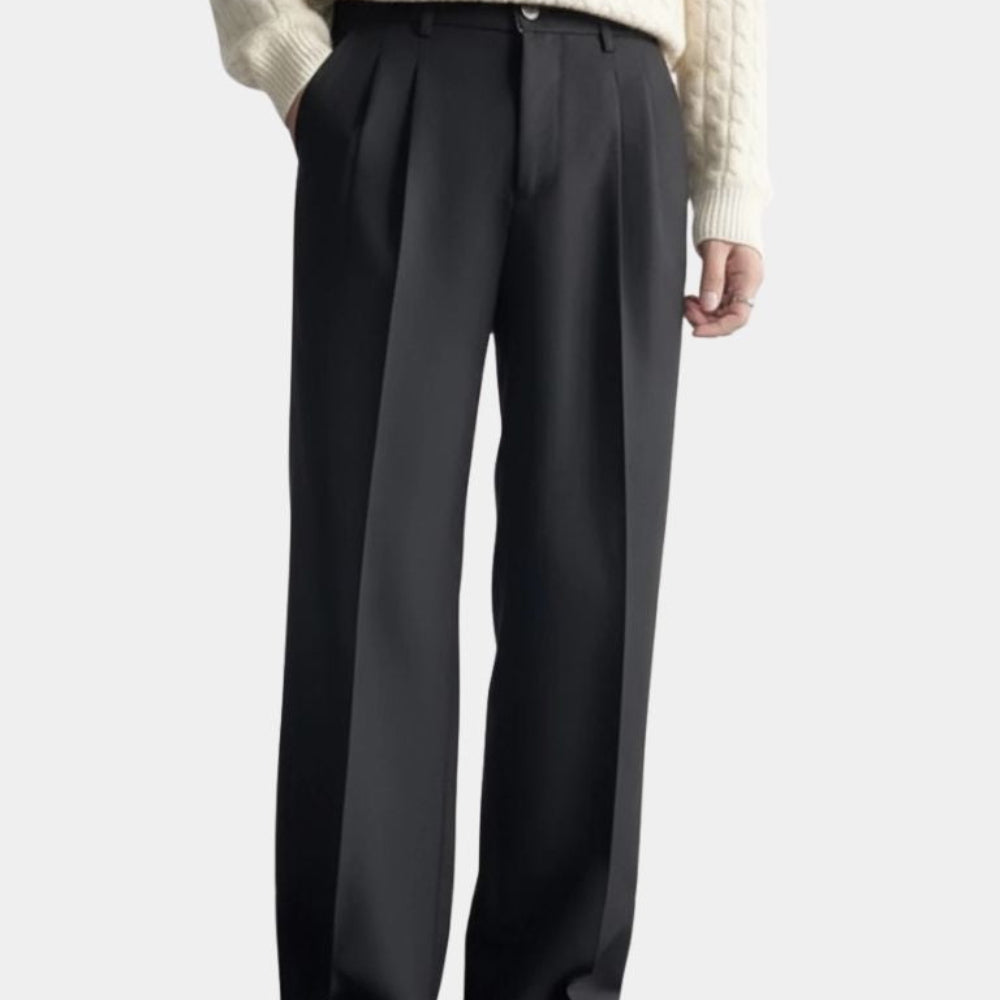 Minimalistiske herrebukser med lige ben og elegant pasform