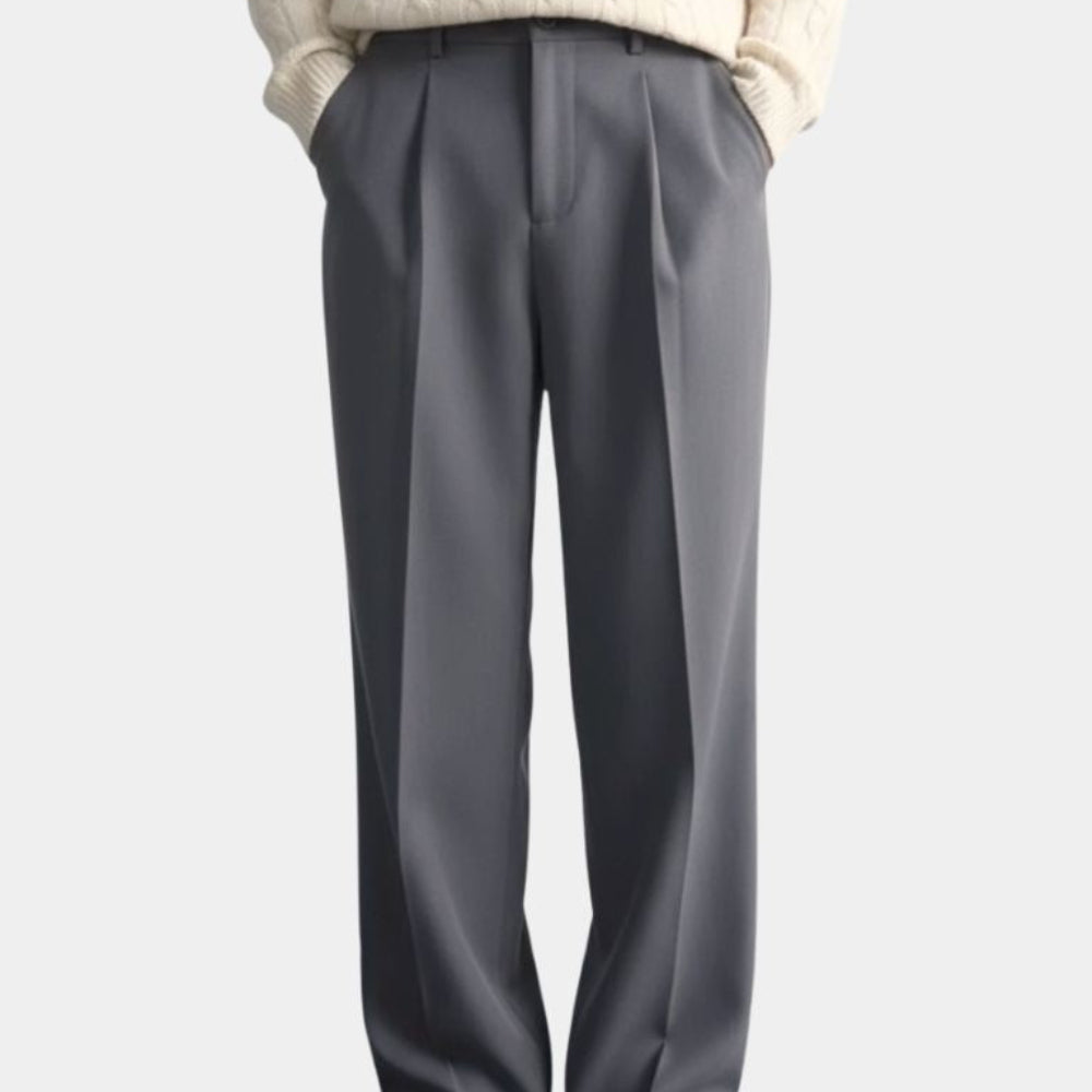 Minimalistiske herrebukser med lige ben og elegant pasform