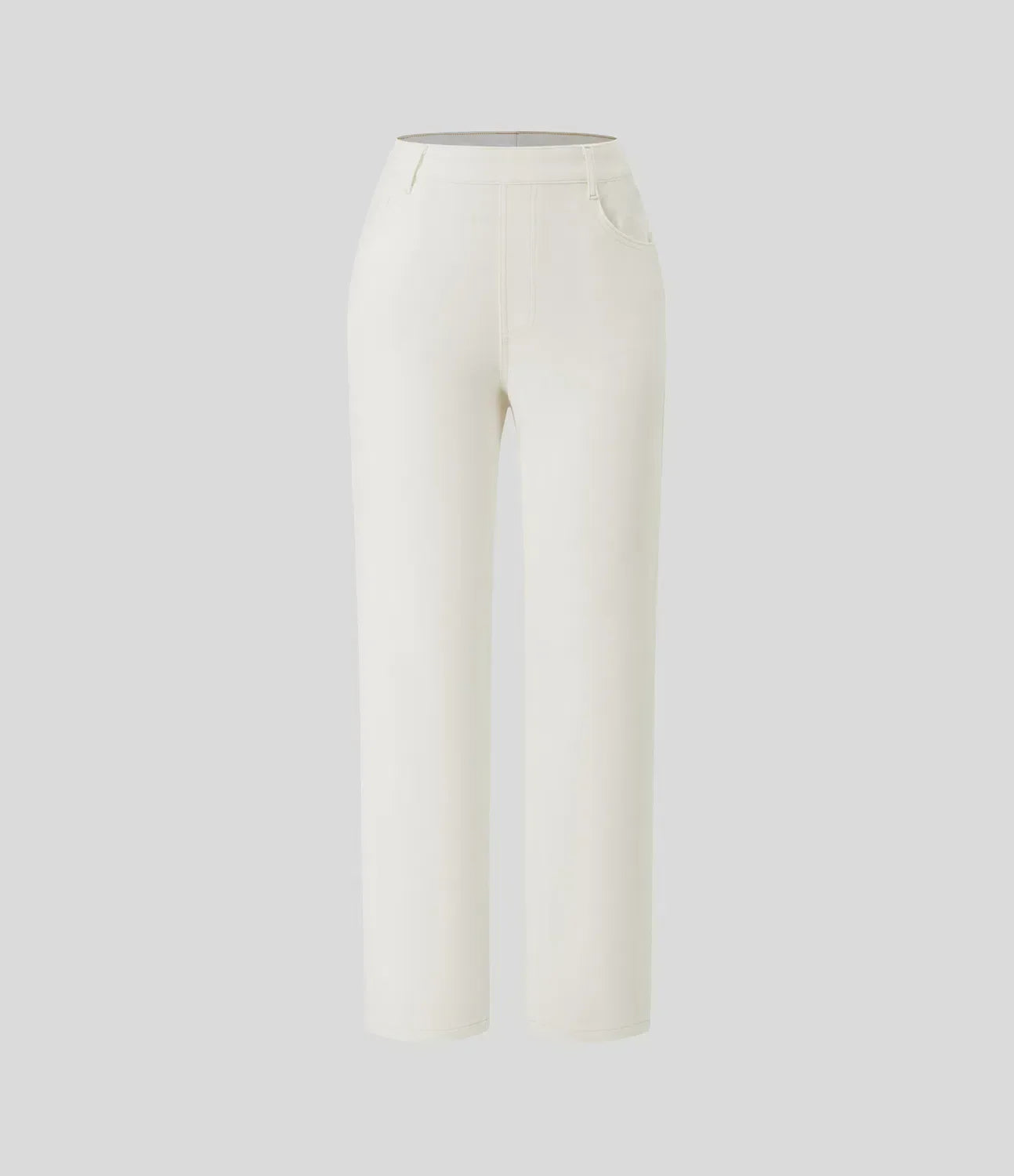 Dame bukser | Bukser med høj talje og lige ben