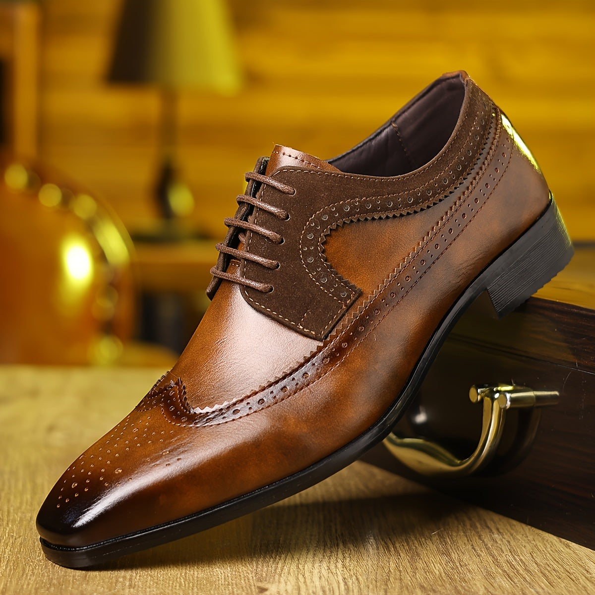 Herre dress sko | Klassiske oxford sko med brogue detaljer