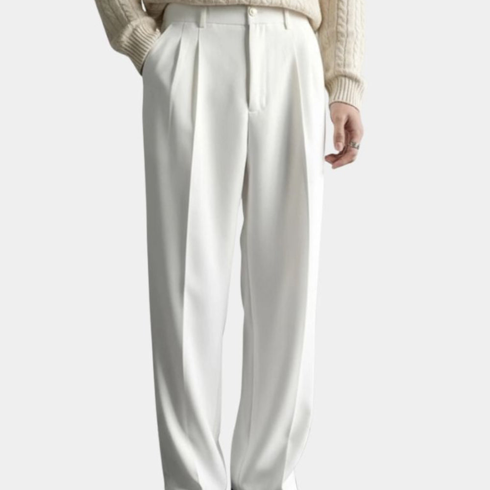 Minimalistiske herrebukser med lige ben og elegant pasform