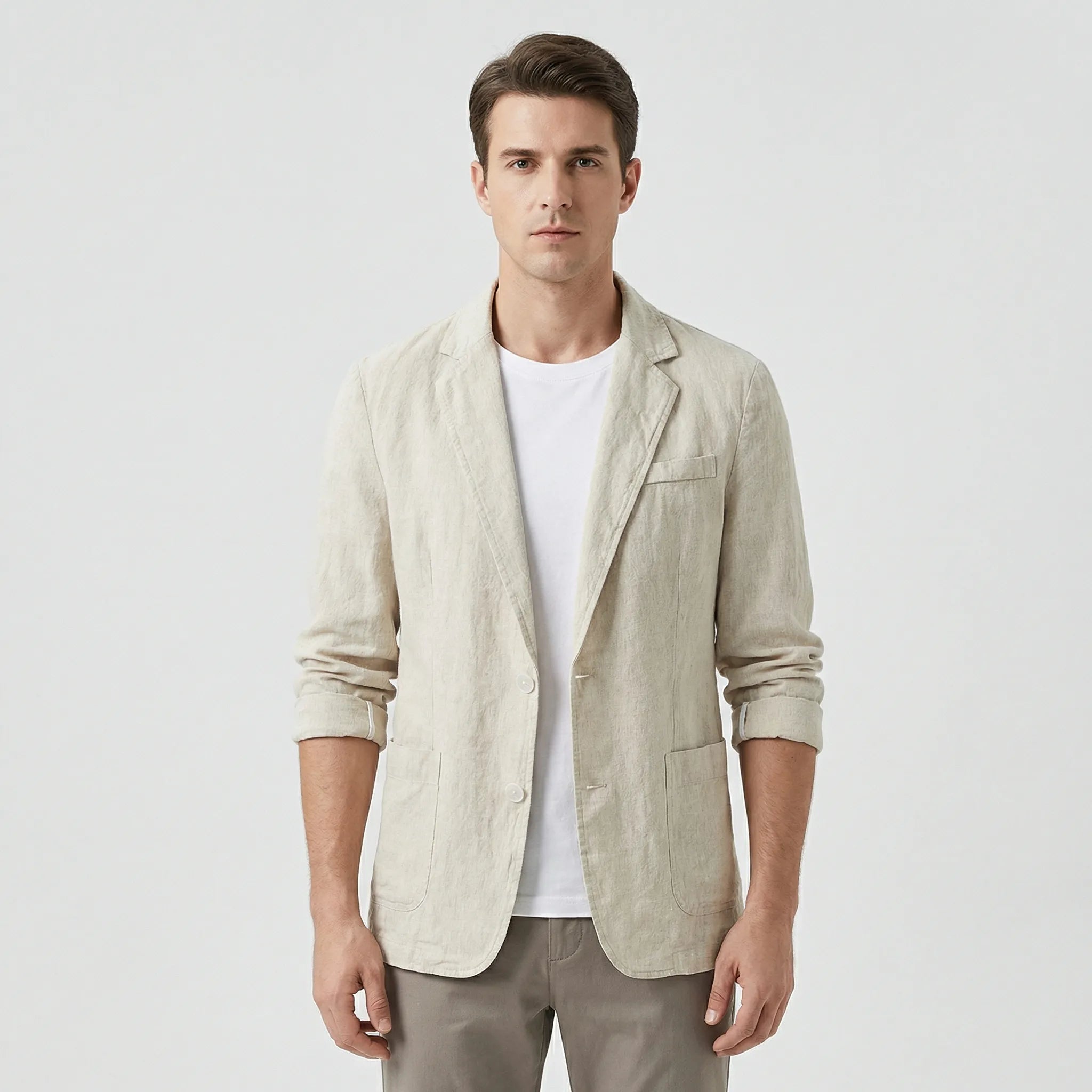 Blazer herre | Linned sommerblazer i casual pasform