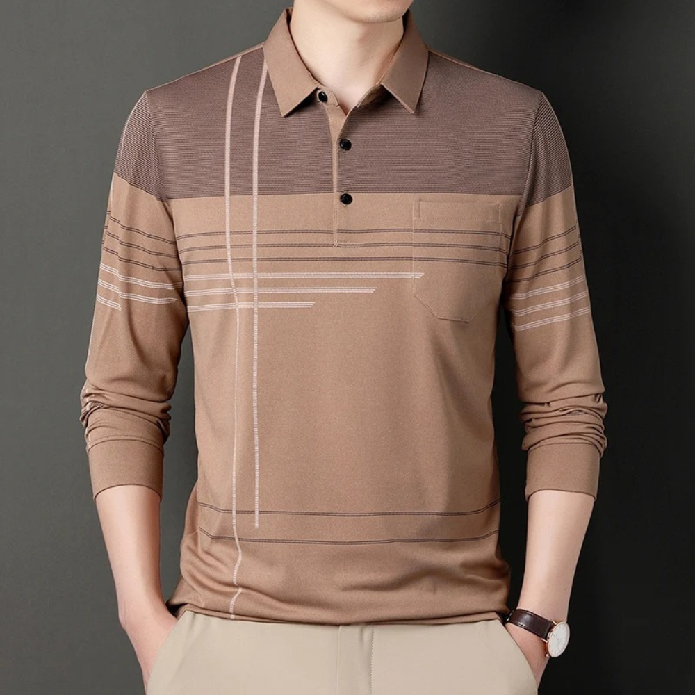 Emil | Poloshirt til mænd i khaki-1