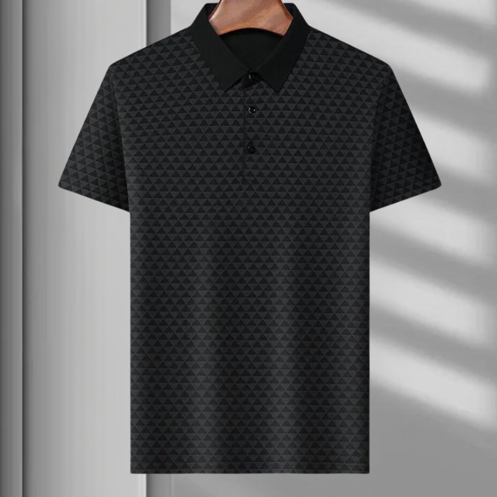 Variant image for Mads | Åndbar polo med geometrisk mønster-5