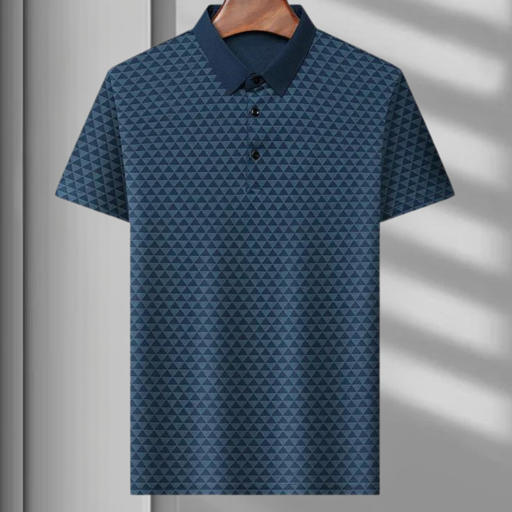 Variant image for Mads | Åndbar polo med geometrisk mønster-1
